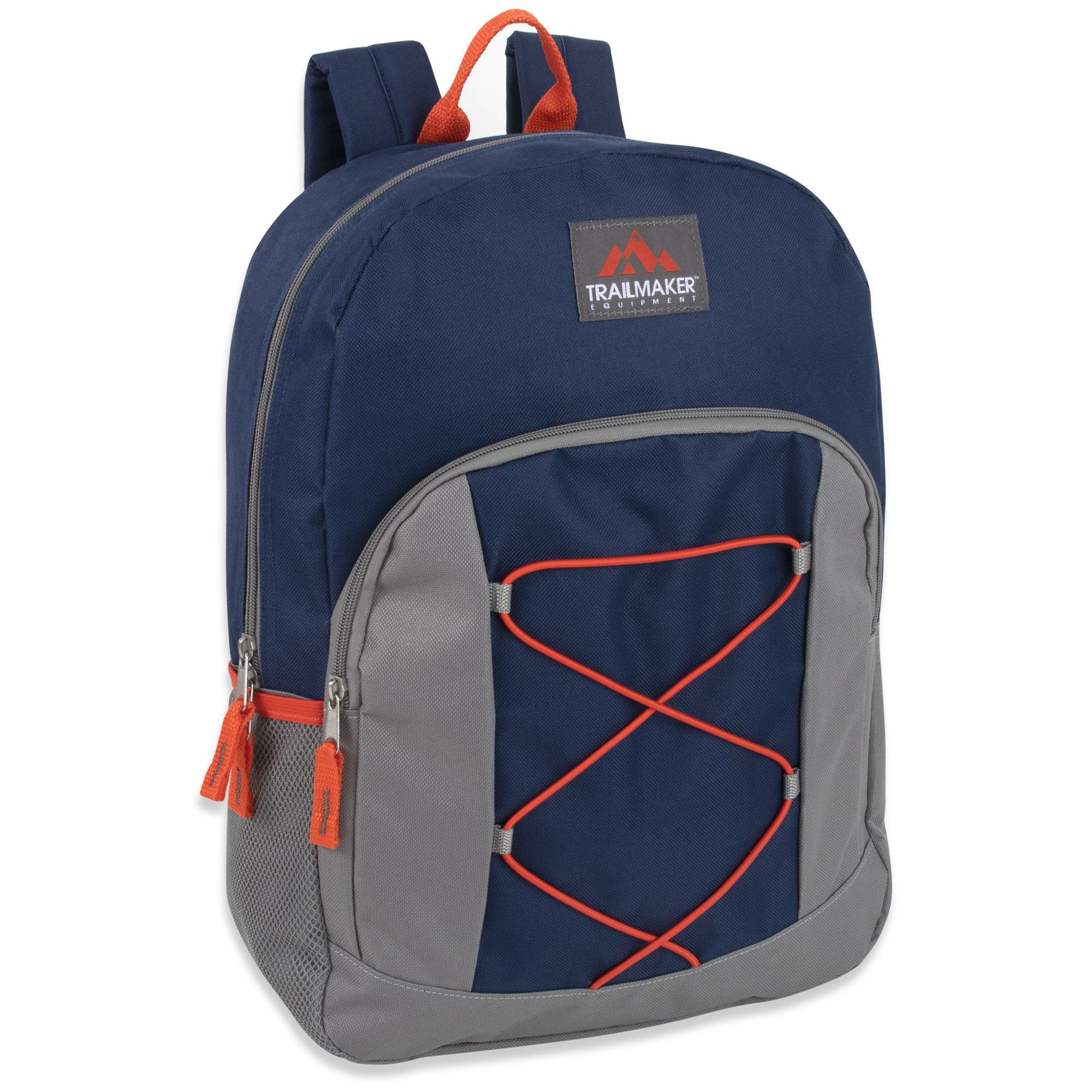 Trailmaker 17 Inch Bungee Backpack With Side Pocket 5 Colors