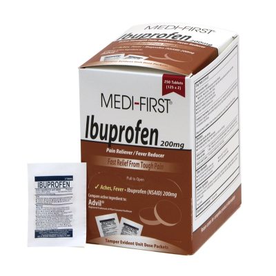Medi-First® 80848 Ibuprofen, 125 Packets of 2, Pain Reliever